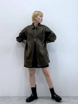 「RAGEBLUE（レイジブルー）のアイテム（チノパンツ）」を使った、たけおさん（レディース・157cm）の夏コーディネート