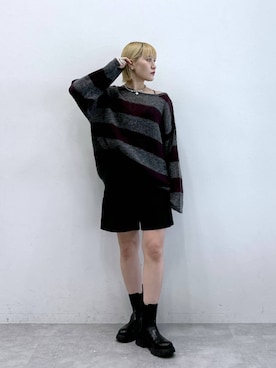 「RAGEBLUE（レイジブルー）のアイテム（チノパンツ）」を使った、たけおさん（レディース・157cm）の夏コーディネート