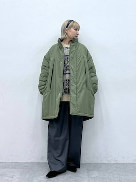 「RAGEBLUE（レイジブルー）のアイテム（ダウンジャケット/コート）」を使った、たけおさん（レディース・157cm）の秋コーディネート