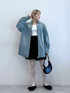「RAGEBLUE（レイジブルー）のアイテム（チノパンツ）」を使った、たけおさん（レディース・157cm）の秋コーディネート