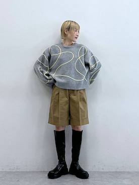 「アイテム（チノパンツ）」を使った、たけおさん（レディース・157cm・30代）の秋コーディネート