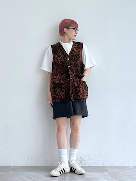 「RAGEBLUE（レイジブルー）のアイテム（スニーカー）」を使った、たけおさん（レディース・157cm）の春コーディネート