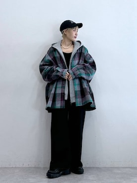 「アイテム（ブラジャー）」を使った、たけおさん（レディース・157cm）の秋コーディネート
