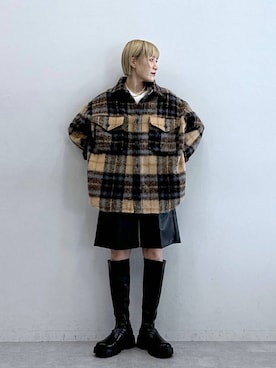 「RAGEBLUE（レイジブルー）のアイテム（ブルゾン）」を使った、たけおさん（レディース・157cm）の秋コーディネート