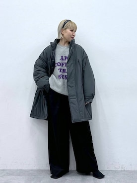 「RAGEBLUE（レイジブルー）のアイテム（ダウンジャケット/コート）」を使った、たけおさん（レディース・157cm）の秋コーディネート