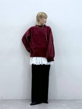 「RAGEBLUE（レイジブルー）のアイテム（Tシャツ/カットソー）」を使った、たけおさん（レディース・157cm）の秋コーディネート