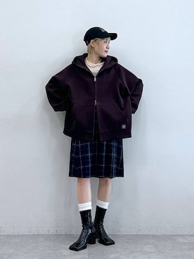 「RAGEBLUE（レイジブルー）のアイテム（帽子）」を使った、たけおさん（レディース・157cm）の秋コーディネート