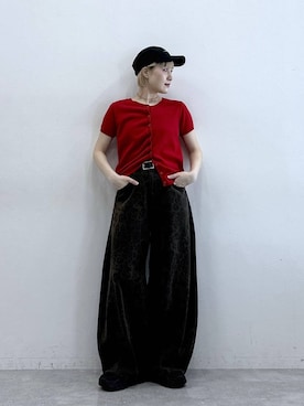 「アイテム（ベルト）」を使った、たけおさん（レディース・157cm・30代）の春コーディネート