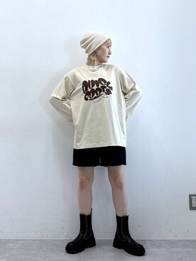 「RAGEBLUE（レイジブルー）のアイテム（チノパンツ）」を使った、たけおさん（レディース・157cm）の夏コーディネート