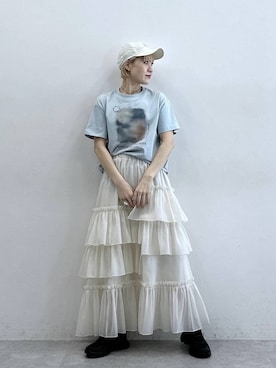 「RAGEBLUE（レイジブルー）のアイテム（キャップ）」を使った、たけおさん（レディース・157cm）の春コーディネート