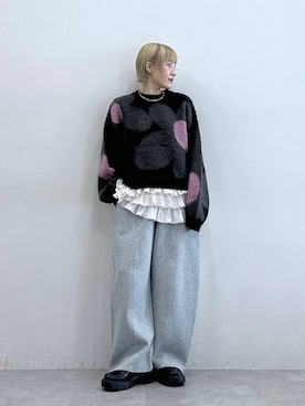 「アイテム（スウェットパンツ）」を使った、たけおさん（レディース・157cm・30代）の秋コーディネート