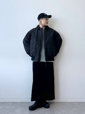 「RAGEBLUE（レイジブルー）のアイテム（キャップ）」を使った、たけおさん（レディース・157cm）の冬コーディネート