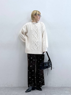 「アイテム（メガネ）」を使った、たけおさん（レディース・157cm・30代）の秋コーディネート