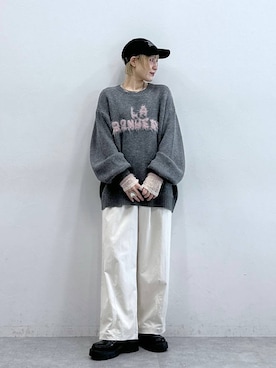 「アイテム（ローファー）」を使った、たけおさん（レディース・157cm・30代）の秋コーディネート
