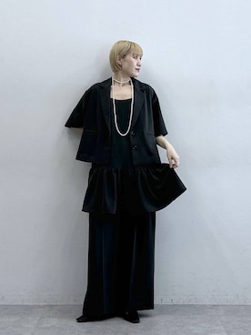 「RAGEBLUE（レイジブルー）のアイテム（テーラードジャケット）」を使った、たけおさん（レディース・157cm）の春コーディネート