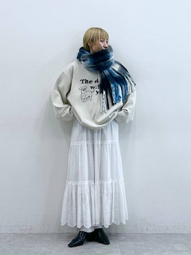 「アイテム（マフラー）」を使った、たけおさん（レディース・157cm・30代）の秋コーディネート