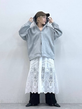 「アイテム（パーカー）」を使った、たけおさん（レディース・157cm・30代）の秋コーディネート