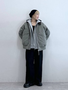 「アイテム（ブラジャー）」を使った、たけおさん（レディース・157cm）の秋コーディネート