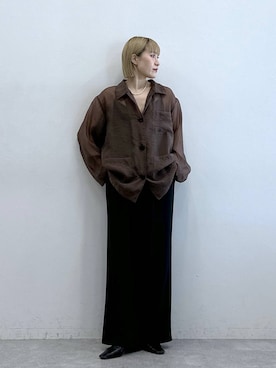 「アイテム（スラックス）」を使った、たけおさん（レディース・157cm・30代）の夏コーディネート