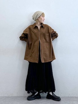 「アイテム（帽子）」を使った、たけおさん（レディース・157cm・30代）の夏コーディネート