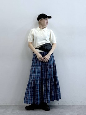 「RAGEBLUE（レイジブルー）のアイテム（バッグ）」を使った、たけおさん（レディース・157cm）の春コーディネート