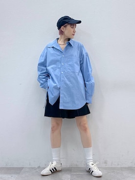 「RAGEBLUE（レイジブルー）のアイテム（スニーカー）」を使った、たけおさん（レディース・157cm）の冬コーディネート