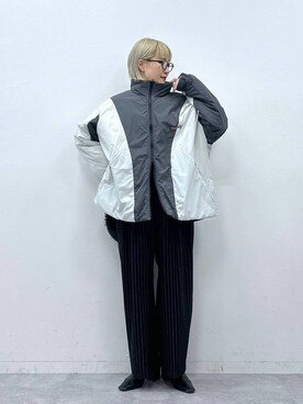 「RAGEBLUE（レイジブルー）のアイテム（ダウンジャケット/コート）」を使った、たけおさん（レディース・157cm）の秋コーディネート