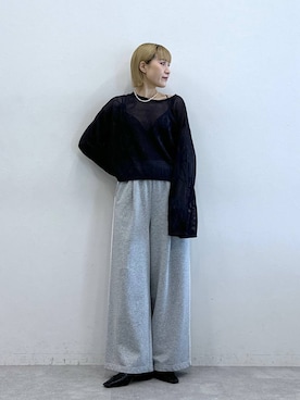 「アイテム（スウェットパンツ）」を使った、たけおさん（レディース・157cm・30代）の夏コーディネート