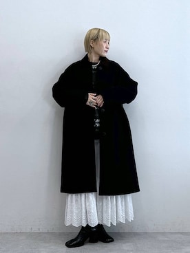 「アイテム（ステンカラーコート）」を使った、たけおさん（レディース・157cm）の秋コーディネート