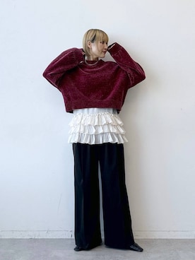 「アイテム（キャミソール）」を使った、たけおさん（レディース・157cm・30代）の秋コーディネート