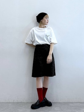 「アイテム（ニットキャップ/ビーニー）」を使った、たけおさん（レディース・157cm・30代）の夏コーディネート