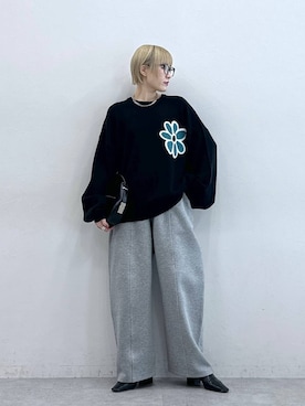 「アイテム（スウェットパンツ）」を使った、たけおさん（レディース・157cm・30代）の秋コーディネート