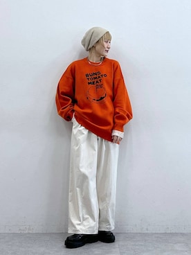 「アイテム（ローファー）」を使った、たけおさん（レディース・157cm・30代）の秋コーディネート