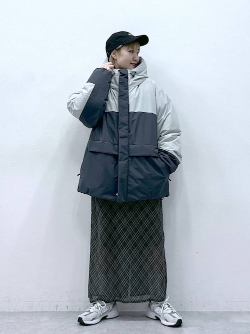 【美品】  パーカー ダウン 切替 グレー 6840WB RAGEBLUE（レイジブルー）の「エアサーマルショートモンスターパーカー