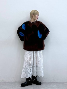 「RAGEBLUE（レイジブルー）のアイテム（Tシャツ/カットソー）」を使った、たけおさん（レディース・157cm）の秋コーディネート