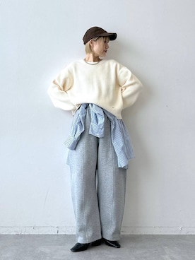 「RAGEBLUE（レイジブルー）のアイテム（Tシャツ/カットソー）」を使った、たけおさん（レディース・157cm）の秋コーディネート