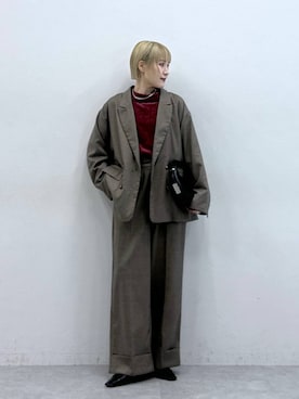 「アイテム（テーラードジャケット）」を使った、たけおさん（レディース・157cm・30代）の秋コーディネート