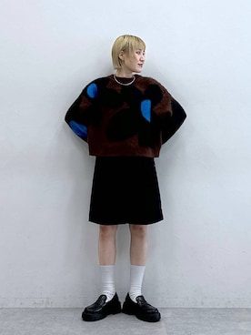 「RAGEBLUE（レイジブルー）のアイテム（Tシャツ/カットソー）」を使った、たけおさん（レディース・157cm）の秋コーディネート