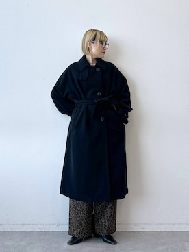 「アイテム（ステンカラーコート）」を使った、たけおさん（レディース・157cm・30代）の秋コーディネート