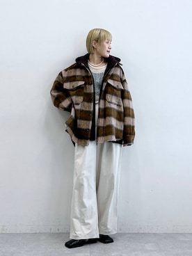 「アイテム（ブラジャー）」を使った、たけおさん（レディース・157cm）の秋コーディネート