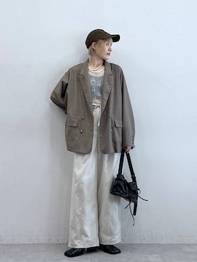 「アイテム（アンダーウェア）」を使った、たけおさん（レディース・157cm）の秋コーディネート