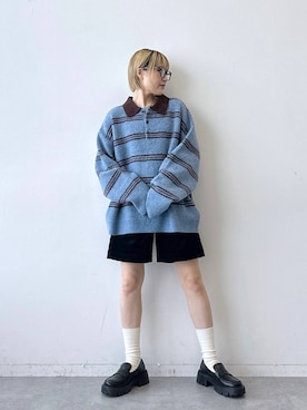 「アイテム（メガネ）」を使った、たけおさん（レディース・157cm・30代）の秋コーディネート