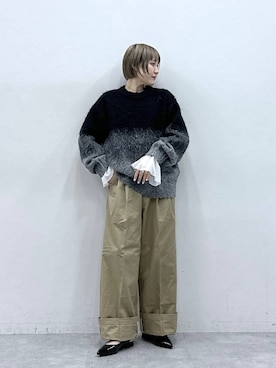 「アイテム（チノパンツ）」を使った、たけおさん（レディース・157cm・30代）の冬コーディネート