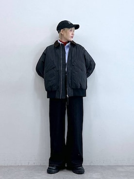 「アイテム（ダウンジャケット/コート）」を使った、たけおさん（レディース・157cm・30代）の秋コーディネート