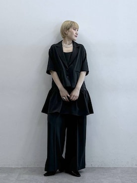 「RAGEBLUE（レイジブルー）のアイテム（テーラードジャケット）」を使った、たけおさん（レディース・157cm）の春コーディネート