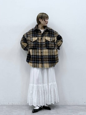 「RAGEBLUE（レイジブルー）のアイテム（ブルゾン）」を使った、たけおさん（レディース・157cm）の冬コーディネート