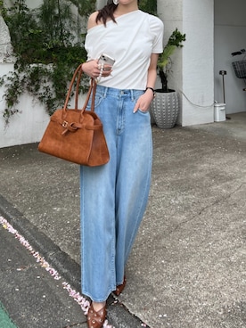 「AZUL by moussy（アズールバイマウジー）のアイテム（シューズ）」を使った、AZUL BY MOUSSYさん（レディース・170cm）の春コーディネート