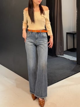 「AZUL by moussy（アズールバイマウジー）のアイテム（シューズ）」を使った、AZUL BY MOUSSYさん（レディース・160cm）の春コーディネート