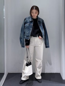 「AZUL by moussy（アズールバイマウジー）のアイテム（シューズ）」を使った、AZUL BY MOUSSYさん（レディース・150cm）の冬コーディネート
