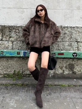 「AZUL by moussy（アズールバイマウジー）のアイテム」を使った、AZUL BY MOUSSYさん（レディース・160cm）の秋コーディネート